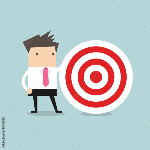 Businessman with big target.
