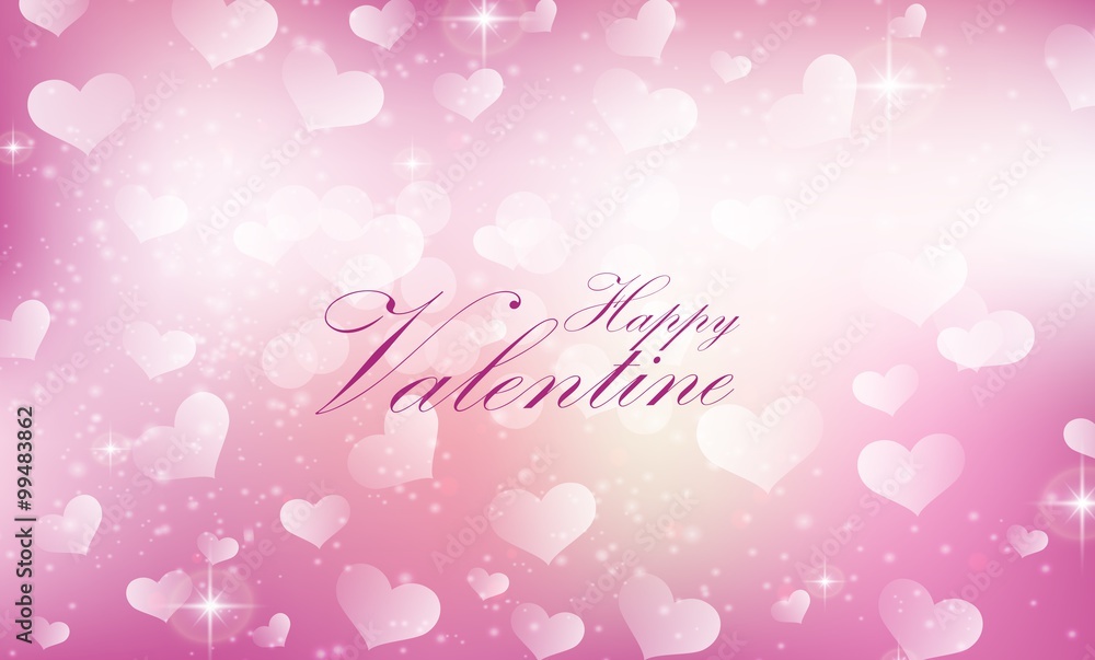 Purple Valentine heart background
