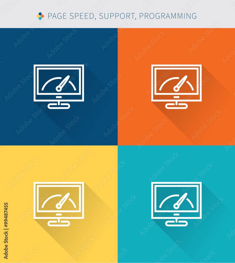 Thin thin line icons set of page speed & programming, modern simple style Thin thin line icons set of page speed & programming, modern simple style