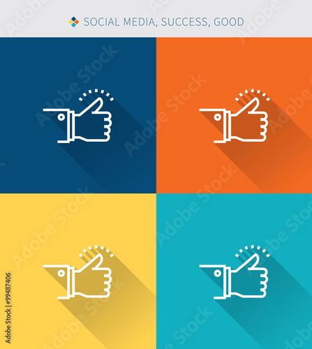 Thin thin line icons set of anchor text & link , modern simple style