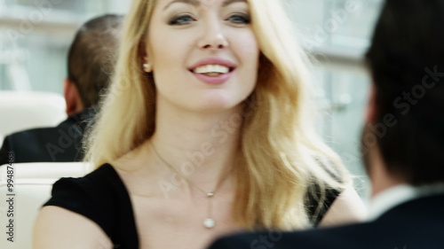 Wallpaper Mural handshake Russian female male business conference travel tourism industry Torontodigital.ca