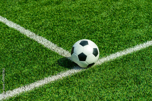 Soccer football field stadium grass line ball © Suttisak