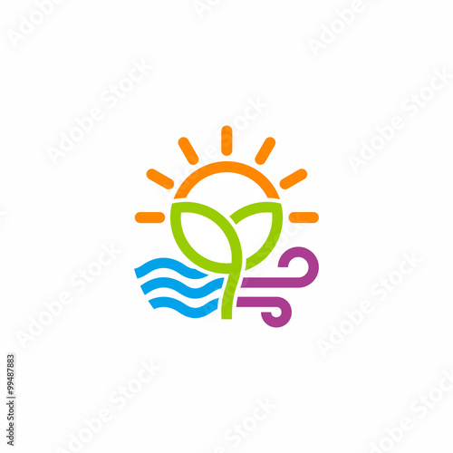  Air Sun Leaf Water Wind logo icon