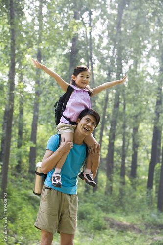 Father and daughter in the great outdoors