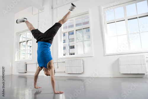 Young Man Doing Handstand