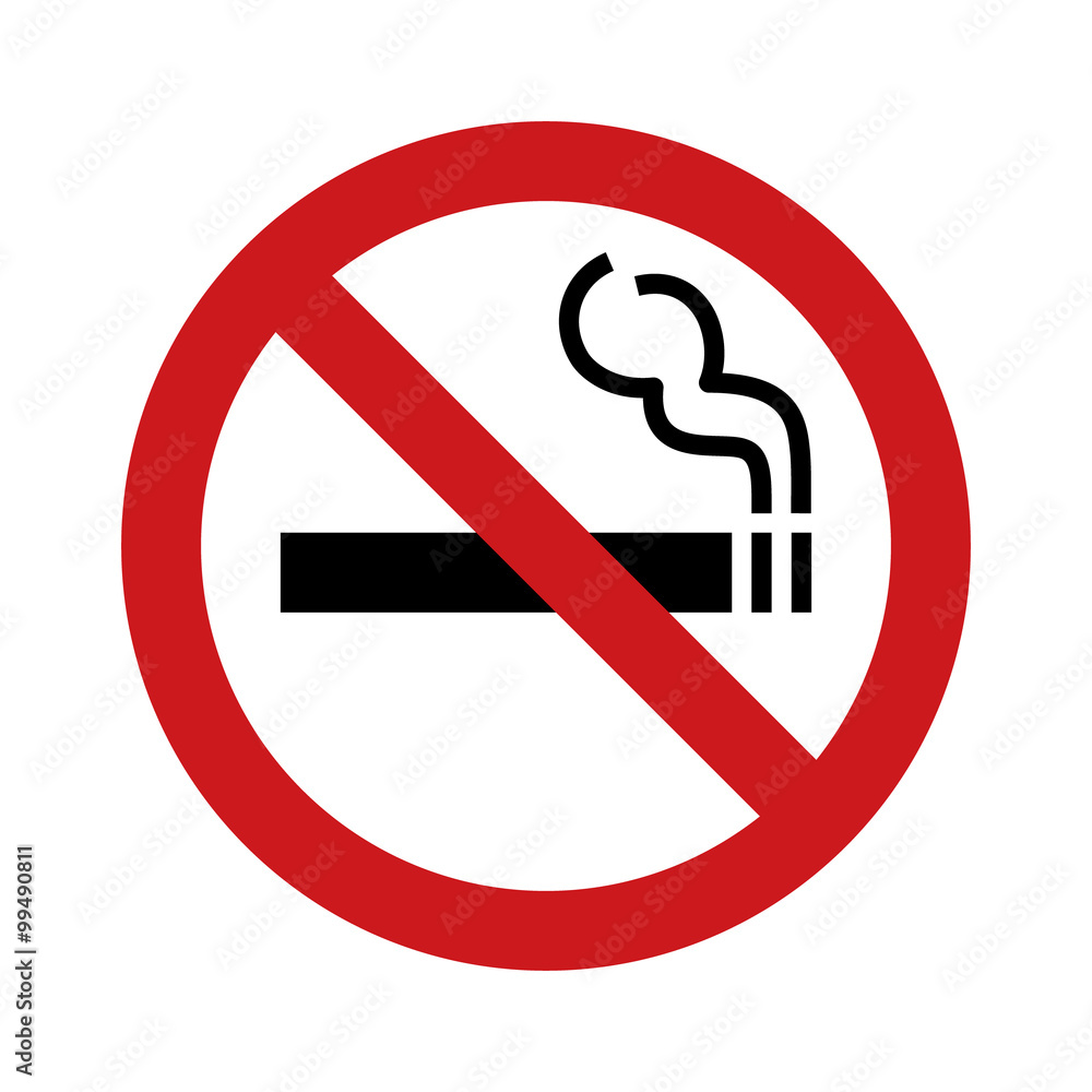 No smoking sign / symbol flat icon for websites and print No smoking sign / symbol flat icon for websites and print