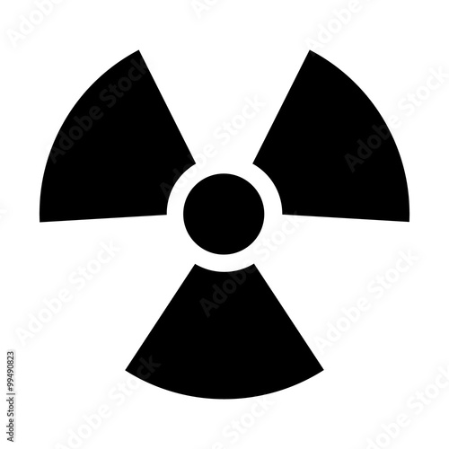 Radioactive / radiation symbol flat icon for websites print