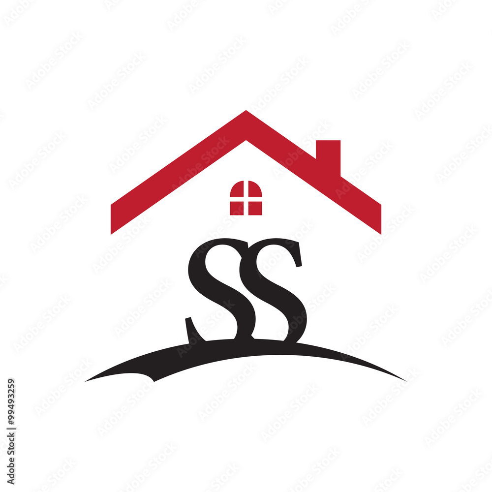 innitial letter logo with roof and window innitial letter logo with roof and window