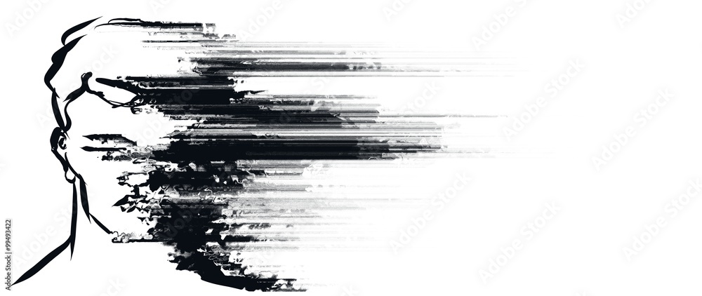 glitch head/human head digital drawing glitch head/human head digital drawing