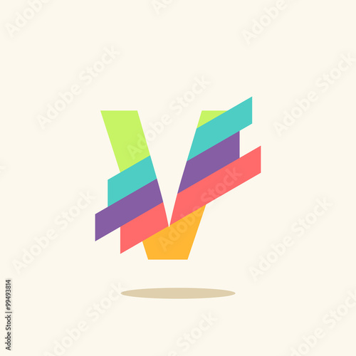 Letter V logo icon design template elements