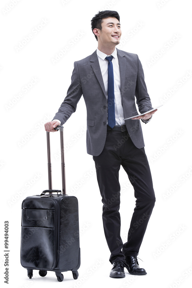 Fashionable businessman in travel
