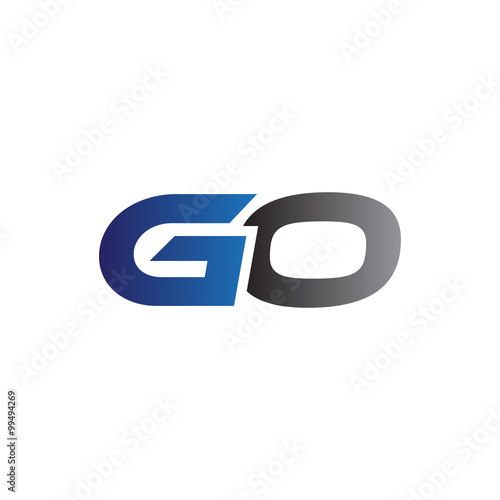 Simple Modern letters Initial Logo go