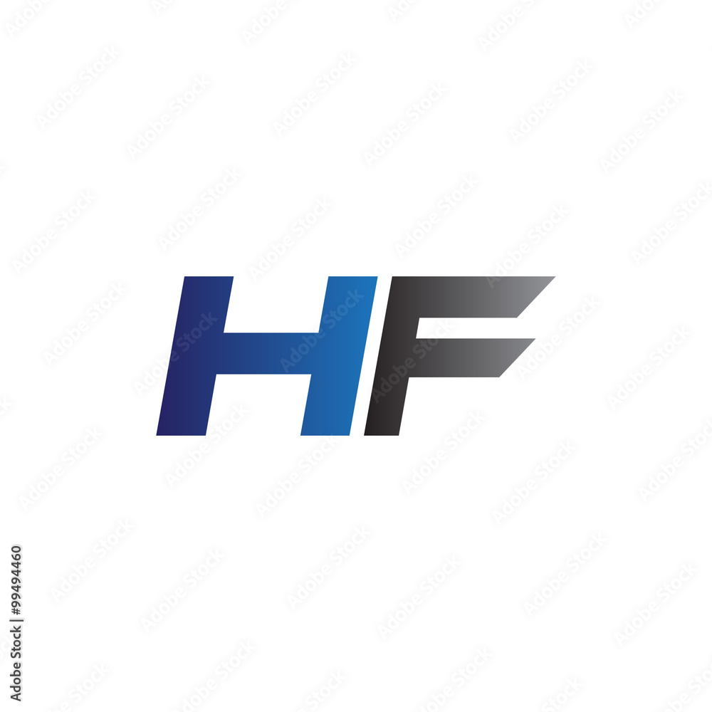 Simple Modern letters Initial Logo hf Simple Modern letters Initial Logo hf