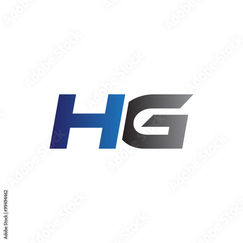 Simple Modern letters Initial Logo hg