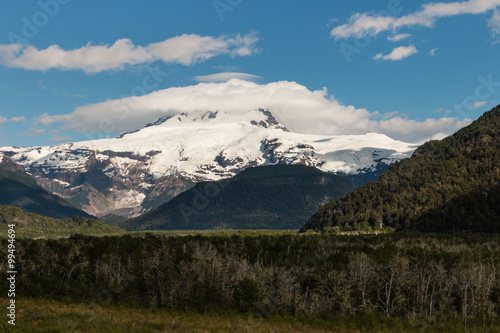 Pampa Linda with Tronador mountain and glacier