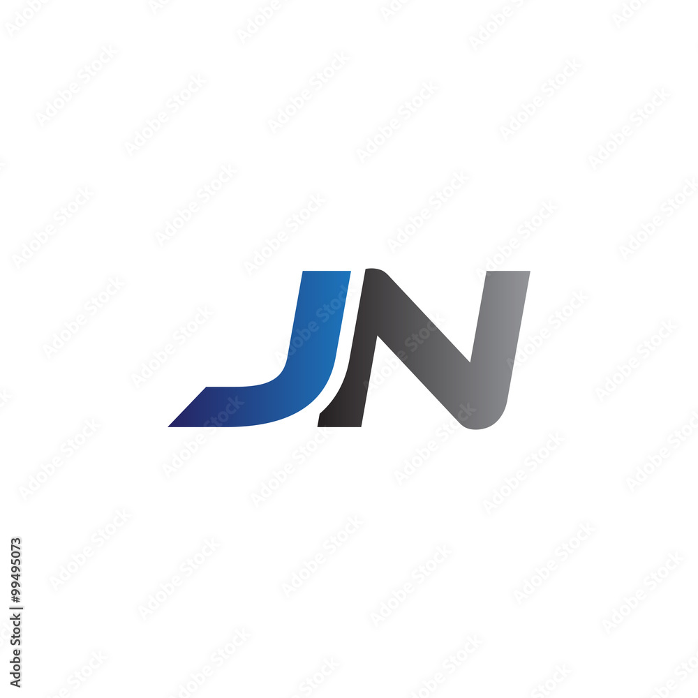 Simple Modern letters Initial Logo jn Simple Modern letters Initial Logo jn