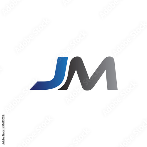 Simple Modern letters Initial Logo jm