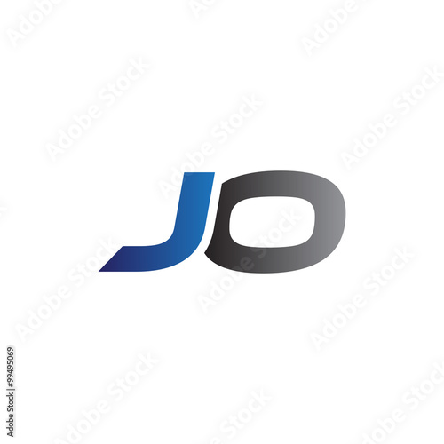 Simple Modern letters Initial Logo jo