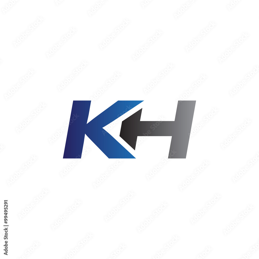 Simple Modern letters Initial Logo kh Simple Modern letters Initial Logo kh