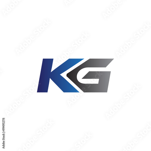 Simple Modern letters Initial Logo kg