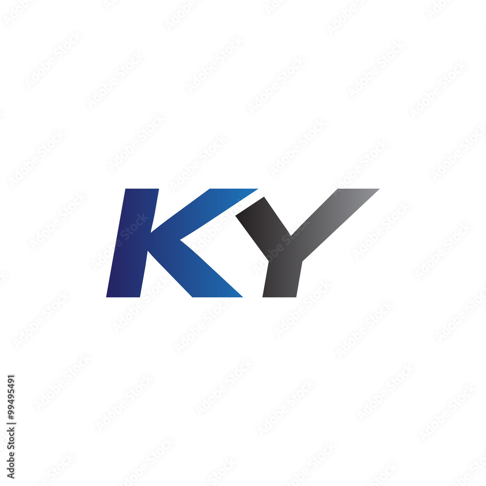 Simple Modern letters Initial Logo ky Simple Modern letters Initial Logo ky