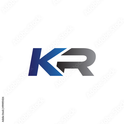 Simple Modern letters Initial Logo kr photo