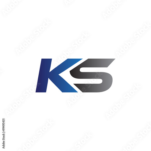Simple Modern letters Initial Logo ks
