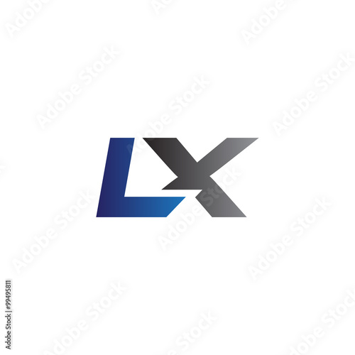 Simple Modern letters Initial Logo lx