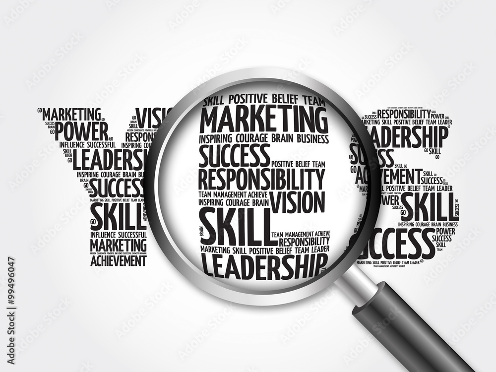 YES word cloud with magnifying glass, business concept YES word cloud with magnifying glass, business concept