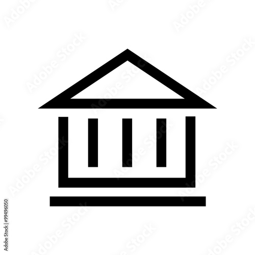 Bank line icon