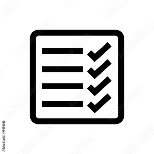 To do list, survey line icon