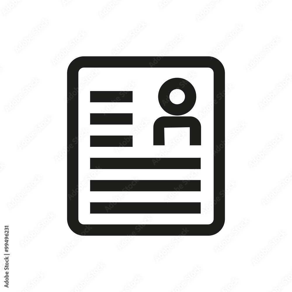 Resume, profile, employee line icon Resume, profile, employee line icon