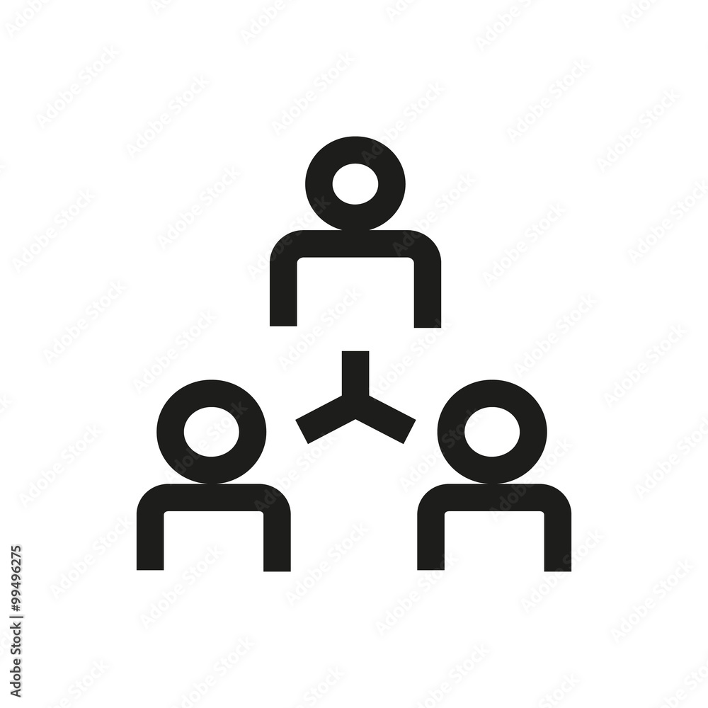 Personal contacts, network line icon Personal contacts, network line icon