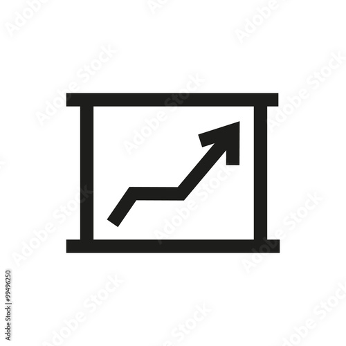 Chart, presentation, success, growth line icon