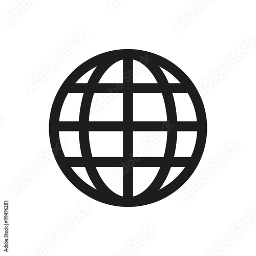 Global business line icon