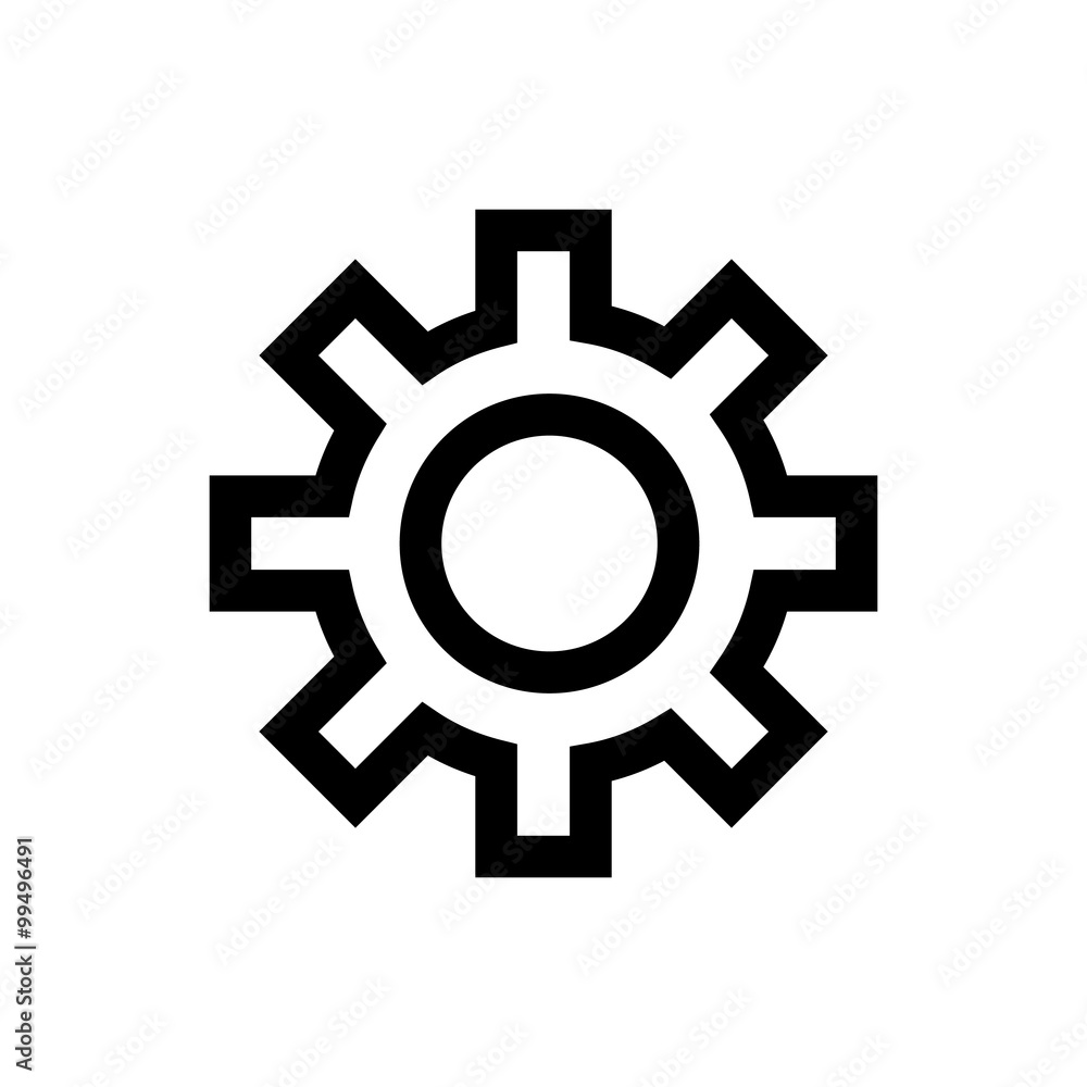 Working process, wheel line icon. Working process, wheel line icon.