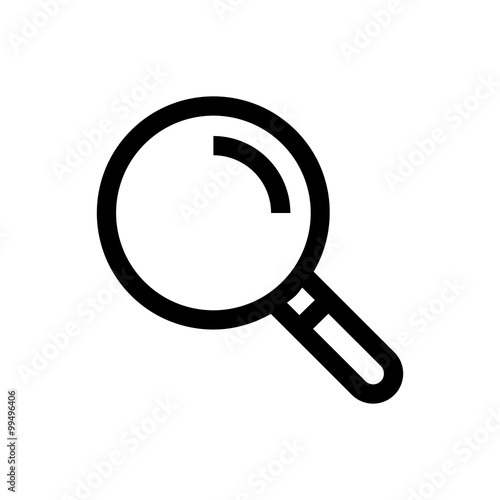 Magnifying glass, search line icon.
