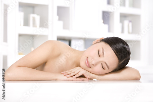 Beauty shot of a young woman resting