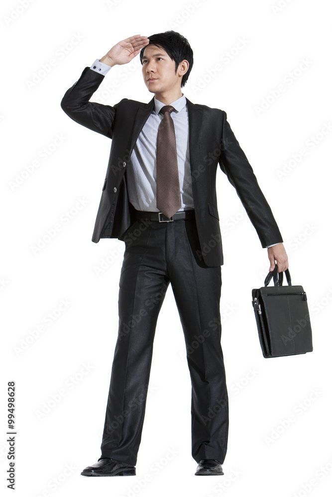 Serious Businessman Looking Into the Future Serious Businessman Looking Into the Future
