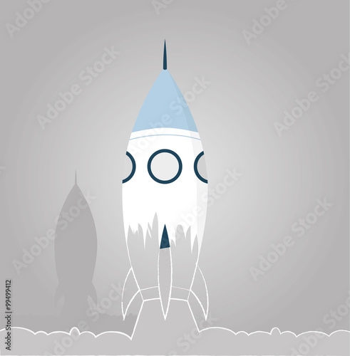 Raketenstart Vektor