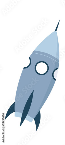 Rakete Vektor isoliert