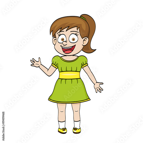 Funny Cartoon Girl