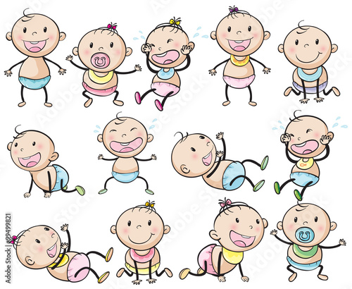 Baby boys and girls in many posts