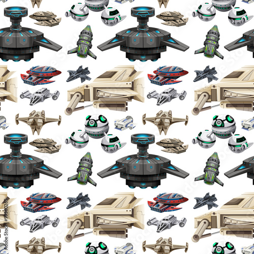 Seamless different design of spaceship