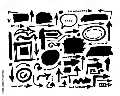 Arrows sketch set for your design