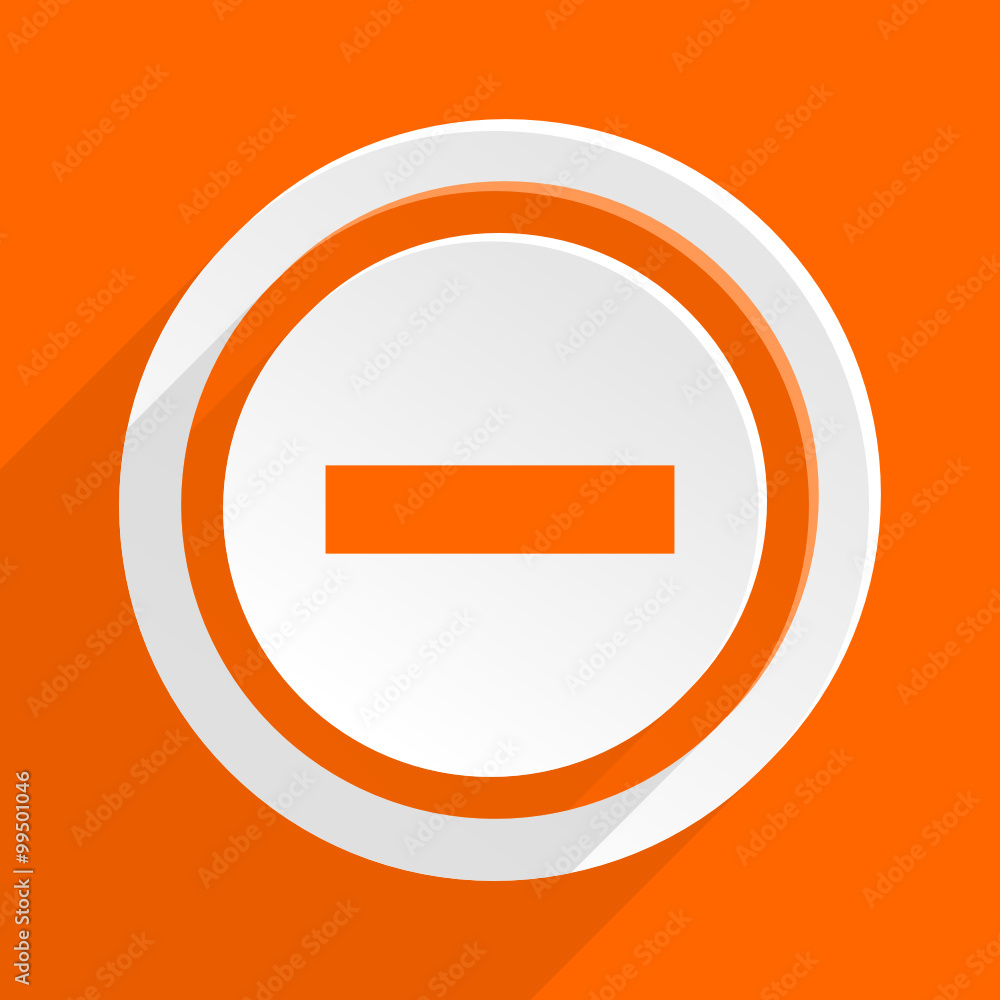 minus orange vector flat icon minus orange vector flat icon