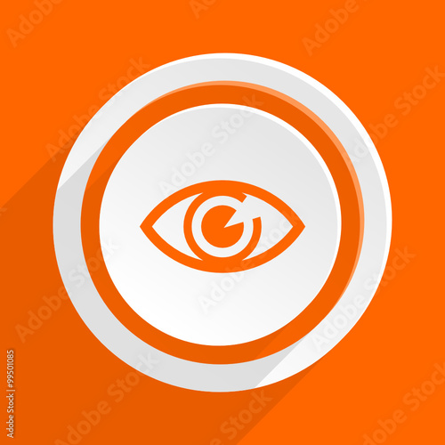 eye orange vector icon