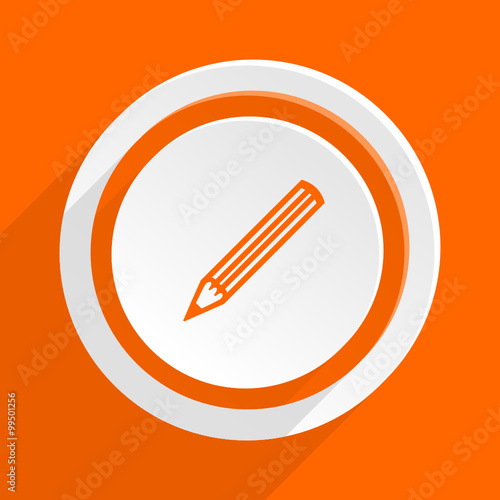 Free Download pen orange vector icon - GFXLoad