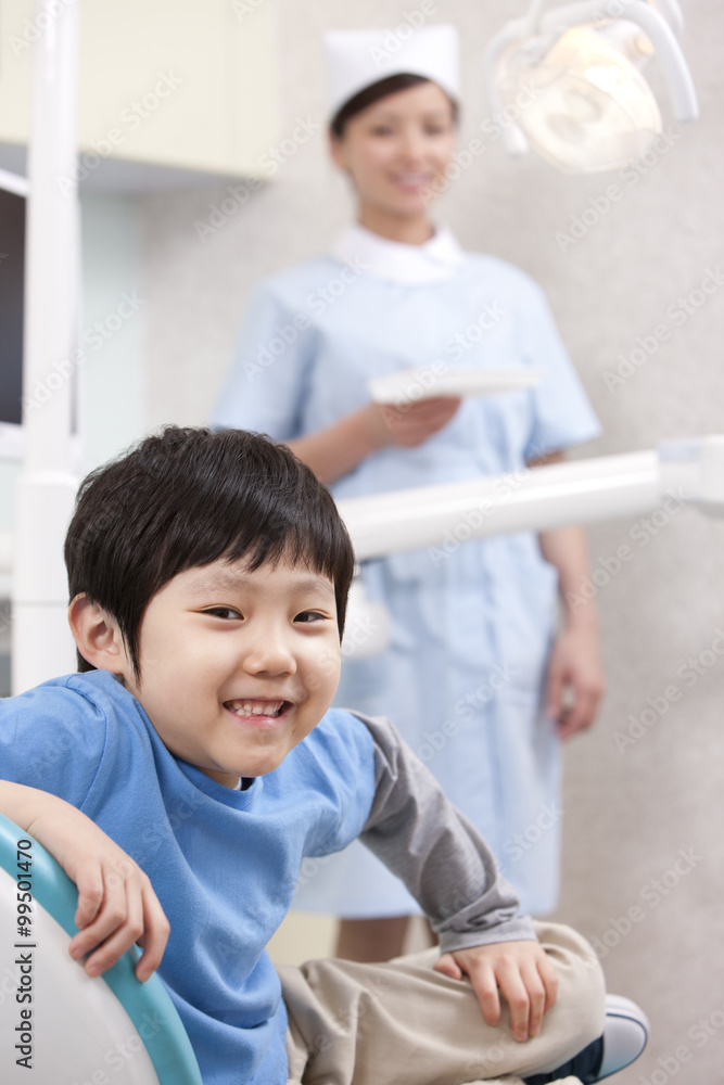 Little boy in dental clinic