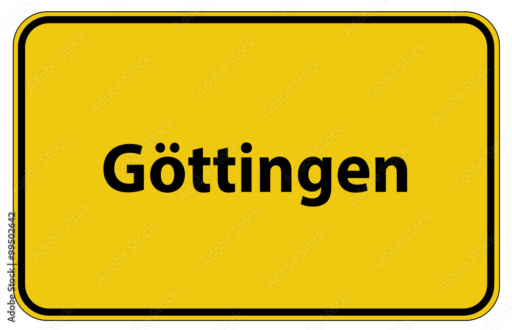 Fototapeta premium Ortstafel Göttingen in Deutschland